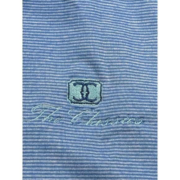 Johnnie-O Shirt Men's XXL Blue Striped Quarter-Zip Pullover Performance Golf - Picture 6 of 9